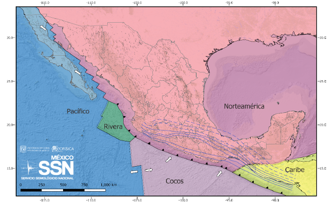Tectonic Plates of the Mexican Republic